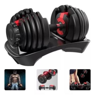 Imagem de Halter Regulável 24kg Dumbell Ajustável Drum Anilha Dumbbell - MHR