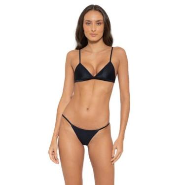 Imagem de Biquíni Feminino Aviador Canelado Com Bojo Calcinha de Tira Lateral - 
