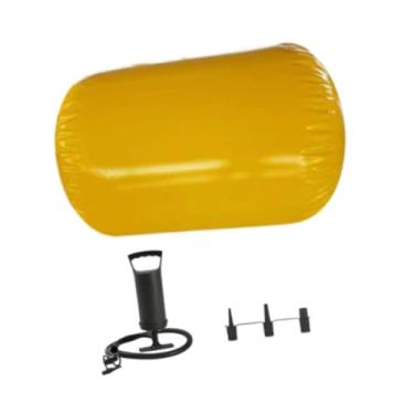 Imagem de rockible Esteira de ginástica inflável, equipamento de ginástica, rolo de ar para treinamento de academia, Amarelo