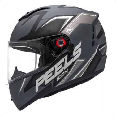 Imagem de Peels Capacete Fechado Moto Icon 23 Element Cinza Dark Fosco/Grafite 56