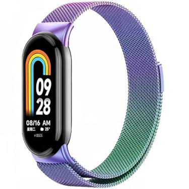 Imagem de Harikiri Pulseiras magnéticas compatíveis com Xiaomi Mi Band 10/9/8, pulseira de substituição de metal para mulheres e homens
