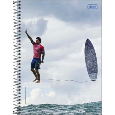 Imagem de Tilibra - Caderno Espiral Capa Dura Universitário Connect 1 Matéria Gabriel Medina 80 Folhas + Poster Autografado