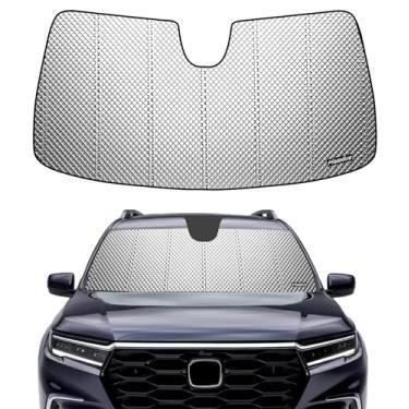 Imagem de Pigenius Para-brisa para Honda Pilot 2023-2024. Película de alumínio refletiva de atualização 2024 para proteção interna máxima