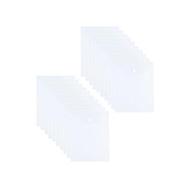 Imagem de YESSART Envelopes plásticos transparentes verticais 25,5 x 33,5 cm, suporte para armazenamento de arquivos de documentos, pacote com 20, fecho de gancho
