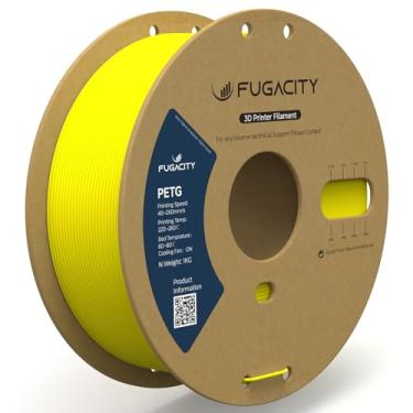 Imagem de Fugacity Filamento PETG 1,75 mm, filamento de impressora 3D, carretel de 1 kg (N.W 1.0 kg), precisão dimensional +/- 0,02 mm, efeito de impressão aprimorado para a maioria das impressoras 3D FDM
