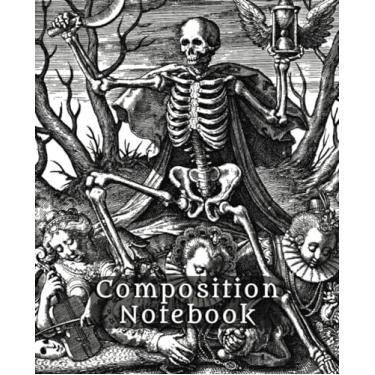 Imagem de Composition Notebook/Journal 7.5” x 9.25” (GRIM REAPER): 100 Narrow Ruled Lined Pages – Gothic - Skulls (Skull Series)