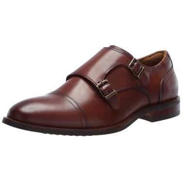Imagem de Florsheim Sapato Oxford masculino Rubano bico duplo Monk, Conhaque, 40