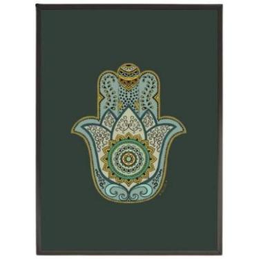 Imagem de Quadro Místico Mão Indiana 45X34Cm - Madeira Preta