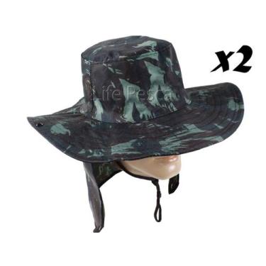 Imagem de Kit 2 Chapéus Pescador C/ Protetor De Nuca - Várias Cores - Nacional, 