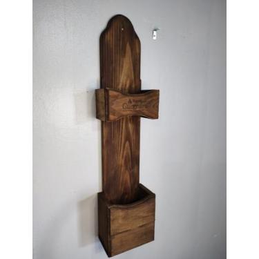 Imagem de Porta Espeto em madeira com acabamento rustico - estilo rustico sapira