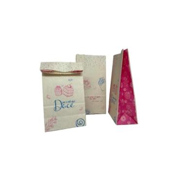 Imagem de 100 Saco Embalagem para Delivery Doces Pudim Brigadeiro Doceria Cookies Donuts - Saco Delivery Confeitaria Doce PP e P (PP)