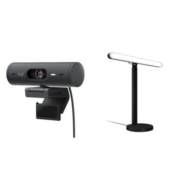 Imagem de Kit Webcam Full HD Logitech BRIO 500 Grafite + Iluminação de LED Premium Logitech G Litra Beam Preto