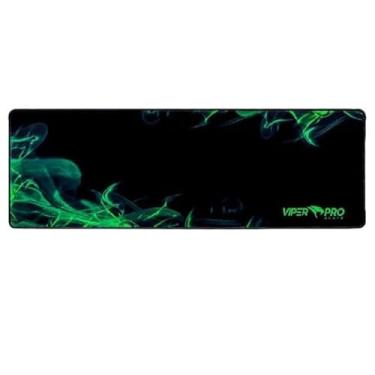 Imagem de Mousepad Gamer Viper Pro Phyton Emborrachado Base antiaderente 90X30cm Preto/Verde
