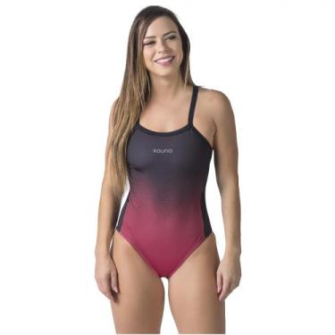 Imagem de Maiô water tech preto e marsala kauna swim, G