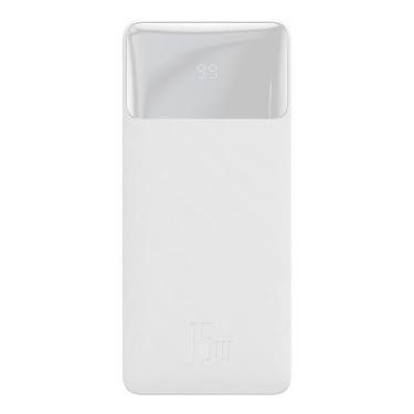 Imagem de Powerbank Baseus 10000mah 15w Display Digital Carga Rápida, Branco
