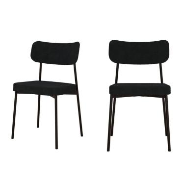 Imagem de Kit com 2 Cadeiras para Sala de Jantar Mona Yescasa Cinza grafite