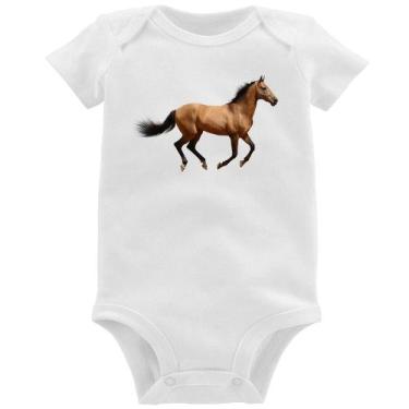 Imagem de Body Bebê Cavalo Correndo - Foca na Moda, Branco, M