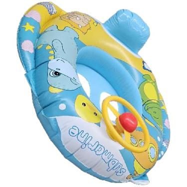 Imagem de Boia Inflável 3D Submarino Azul Com Assento e Apoio - Resistente - Certificado Inmetro