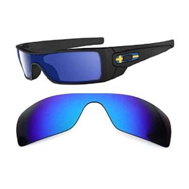 Imagem de Lentes de reposição Galaxy para óculos de sol Oakley Batwolf azul polarizado, 100% UVAB (azul polarizado)