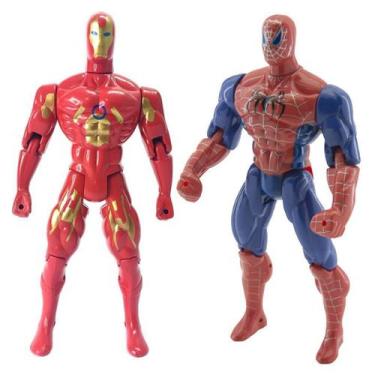 Imagem de Kit 2 Bonecos Articulados Super Heróis Liga da Justiça 29 cm - Gici Ki