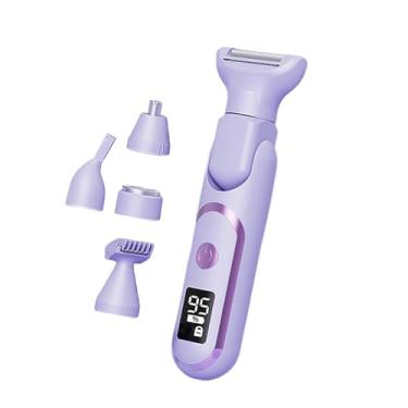 Imagem de Zialofi Trimer de biquíni de barbeador elétrico de barbeador elétrico liso e sedoso Corpo de barbeador de barbear no nariz para o salão de cabeleireiro de, Roxo