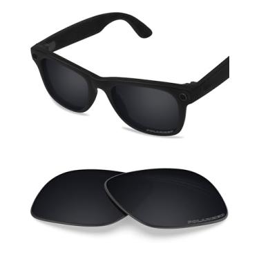 Imagem de BLAZERBUCK Lentes de reposição polarizadas anti-sal para RayBan Meta Wayfarer RW4006 50 mm - Preto