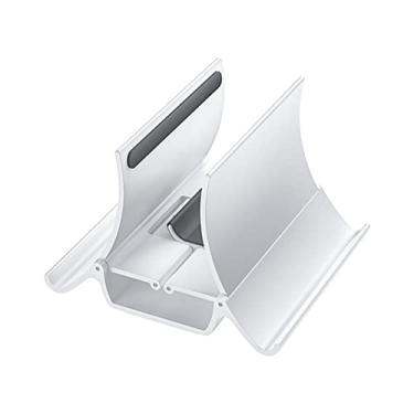 Imagem de Suporte para Laptop, Salvamento de Espaço Organizador de Mesa Vertical Laptop Stand Laptop Titular Notebook Stand Stand Stand Titular para Escritório Em Casa (Branco)
