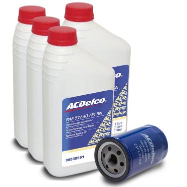 Imagem de Kit Troca De Oleo 5w40 Filtro Acdelco Gol 1.6,1.8, ap, g3 /parati /saveiro /santana