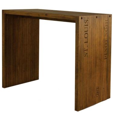 Imagem de Balcão com Gravura Madeira Maciça Rustic Brown Gran Belo