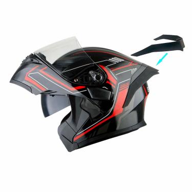 Imagem de Capacete de motocicleta 1Storm Modular Full Face Flip up HB89 Vermelho
