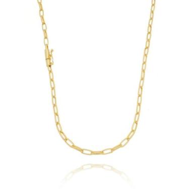 Imagem de Corrente Casual Masculina Oval Ouro 70cm - Universo Joalheria