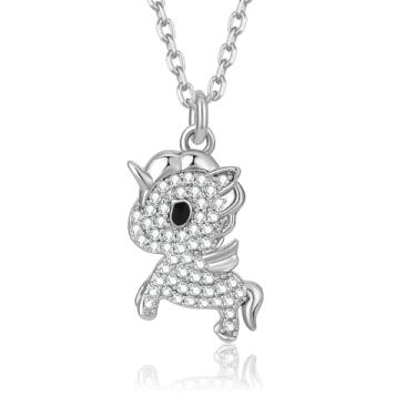 Imagem de Tokidoki Unicorno banhado a ouro 14K colar pulseira brinco joia oficial licenciada acessório moderno zircônia cúbica colar pulseira brinco presente para mulheres, normal, Zircônia cúbica, Zircônia