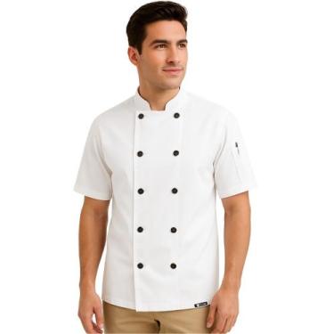 Imagem de Dólmã Unissex Para Chef Cozinha Restaurante Padaria Pizzaria Uniforme 