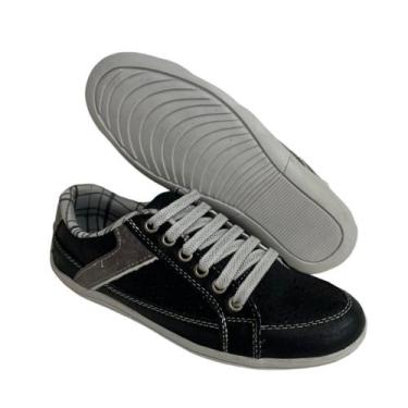 Imagem de Sapatênis Infantil Masculino Casual Confortável Couro Legítimo Lançame