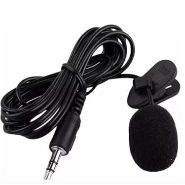 Imagem de Microfone de Lapela Profissional, Conector P3 3,5mm, Estéreo, para Smartphone e Celular, com Clip