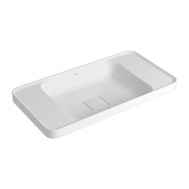 Imagem de Cuba de Sobrepor Deca Slim 62x40 L.23062.MDE.17 Retangular com Mesa Branca