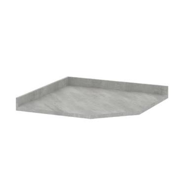 Imagem de Tampo para Balcão Canto Diagonal 74cm Premium Luciane Móveis, Concreto