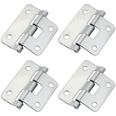 Imagem de FMHXG 4 peças dobradiça removível 5,8 x 4,3 cm estojo de linha aérea lateral rack rack hardware bancada ganchos dobradiças desconexão para malas de voo, estojos de ferramentas, estojos de alumínio