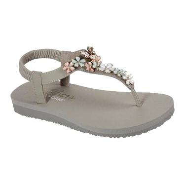 Imagem de Skechers Chinelo feminino com tira traseira, Taupe Multi, 7