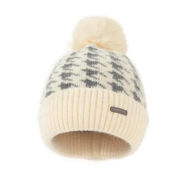 Imagem de Chapéu de Malha Grosso de Inverno Feminino com Pompom - Gorro Quente d