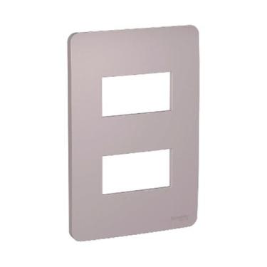 Imagem de Placa 4x2 2 Módulos Axis Grey Orion Schneider, Cinza