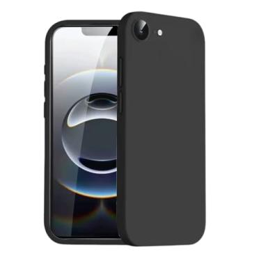 Imagem de Capa Capinha De Silicone Preta Para iPhone 16e Tela de 6.1 Polegadas - (Hard Glass Store)