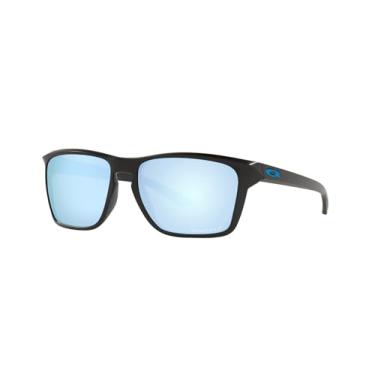 Imagem de Oakley Oo9448 Sylas Óculos de sol retangulares masculinos, Preto fosco/Prizm Deep Water Polarizado, 60 mm