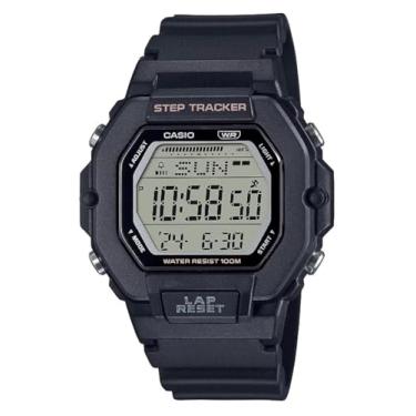 Imagem de Casio Relógio digital masculino resistente à água Step Tracker 100 m LWS2200H-1AV, Preto