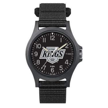 Imagem de Timex Tribute Relógio masculino NHL Pride 40 mm de quartzo pulseira de tecido, preto, 20 relógio casual (modelo: TWZHKINMYYZ)