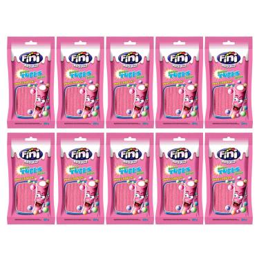 Imagem de Kit 10 Bala Fini Tubes Tutti Frutti 80g