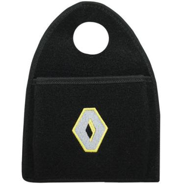 Imagem de Lixeira Lixinho Automotiva Carro Carpete Logo Bordado para Câmbio Pret