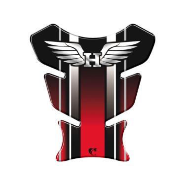 Imagem de Adesivo Protetor De Tanque Moto Honda Asa Vermelho