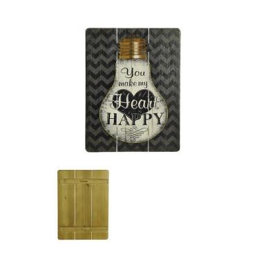 Imagem de Quadro Decorativo Mdf Colorido 30x40 Happy - D´rossi