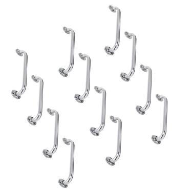 Imagem de Alça De Apoio Barra Inox 50cm Kit 12 Unidades Idoso Cadeirante Deficiente Acessibilidade Banheiro